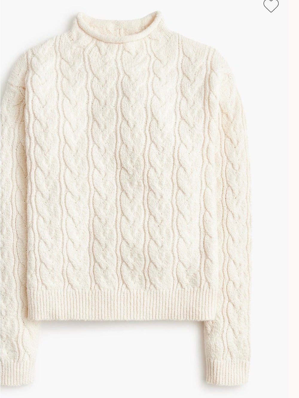 NWT J.Crew Factory Cable Mockneck Sweater M